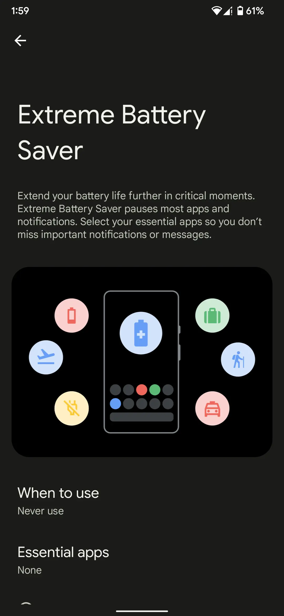 Google Extreme battery saver